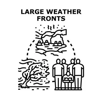Global climate change affecting people and natural hazards Stock Illustration