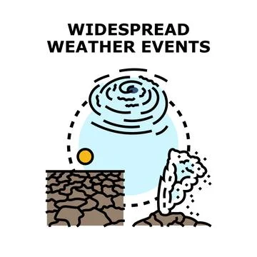 Global climate change affecting widespread weather events Illustrazione stock