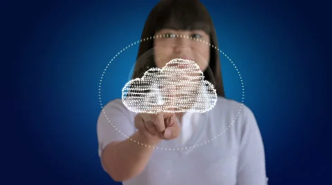 Global cloud computing concept Video stock 34959740