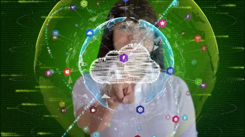 Global cloud computing concept Stock Footage 34977738