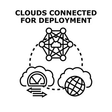 Global cloud computing infrastructure connecting for data deployment 스톡 일러스트