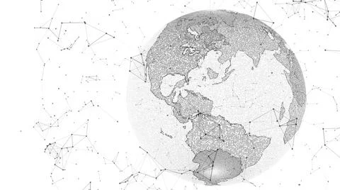 Global Cloud computing IOT mobile data network connectivity information tech Stock Illustration