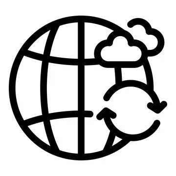 Global cloud computing synchronizing data around the world 스톡 일러스트