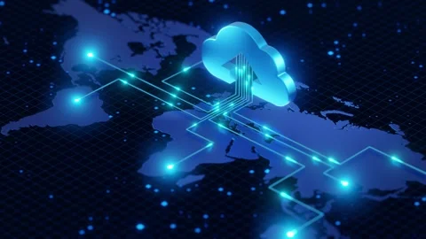 Global Cloud Data Connection Network Stock Footage 276488646