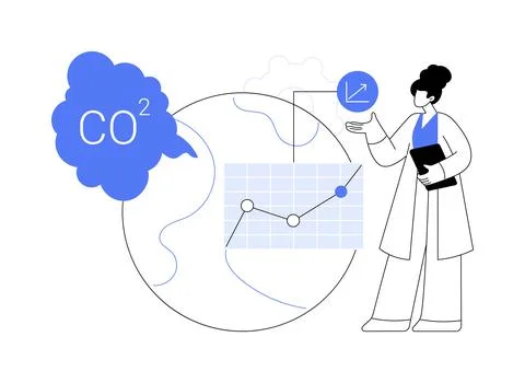 Global CO2 emissions abstract concept vector illustration. Stock Illustration
