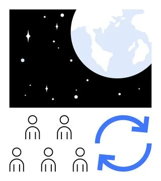 Global Collaboration and Continuous Improvement for a Better Future Illustrazione stock