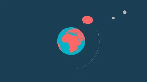 Global communication. 4K Video animation. Stock Footage 124222867