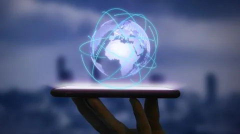 Global communication and network concept Illustrazione stock