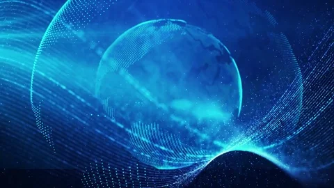 Global communication and technology background Stock Footage 83997171