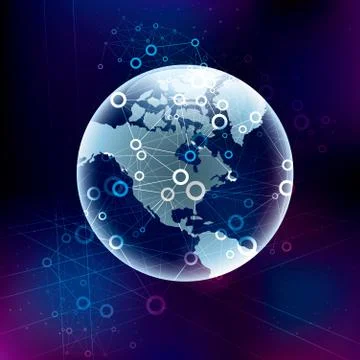 Global communication concept. Abstract technology background. イラスト素材