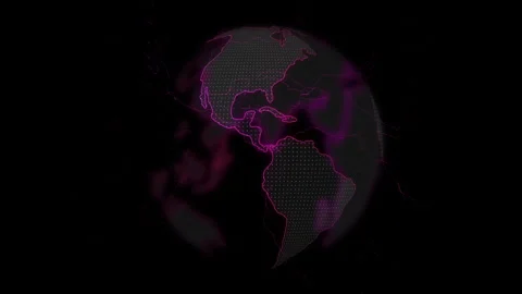 Global Communication Concept, The Earth Rotating With Node And Line connect. Stock Footage 274569468