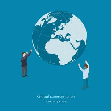 Global communication concept Illustrazione stock