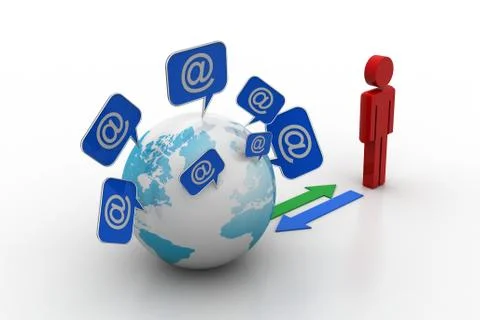 Global communication concept Free Stock Illustration