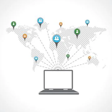 Global communication concept stock vector Stock Illustration