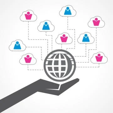 Global communication concept stock vector Stock Illustration