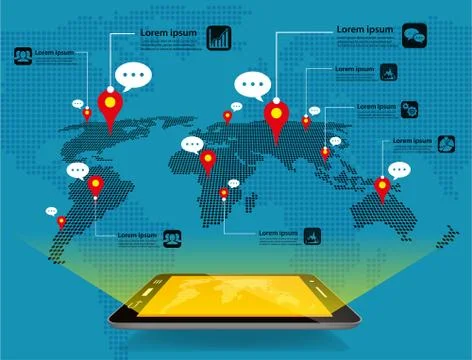 Global communication concept stock vector Illustrazione stock