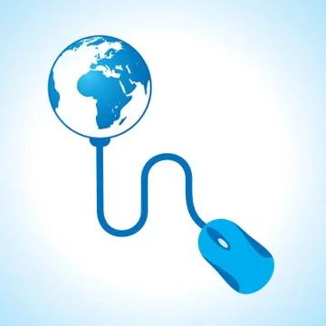 Global communication concept  through technology stock vector Stock Illustration