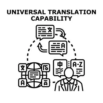 Global communication concept with universal language translation Stock Illustration