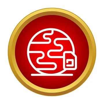Global communication data roaming sim card icon Illustrazione stock