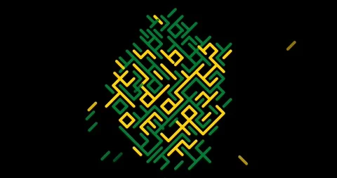 Global Communication Diagonal Elements Form Swaziland Map Stock Footage 327941969