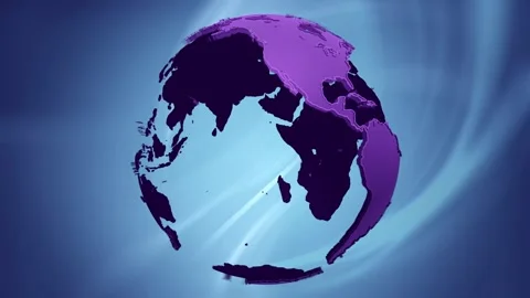 Global Communication Globe 4K UHD Motion Background for News Broadcasting Stock Footage 344397112