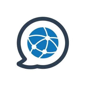 Global communication  icon Stock Illustration