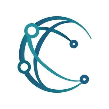 Global communication icon vector Creative and Elegant Minimalistic Logo Design V Illustrazione stock