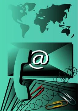 Global communication Stock Illustration