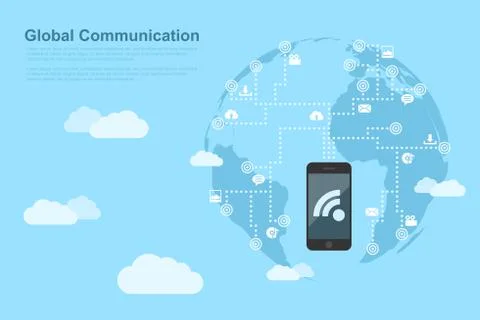 Global communication Stock Illustration