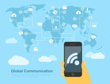 Global communication Stock Illustration