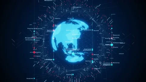 Global communication network concept. Business strategy. Stock Footage 159205651