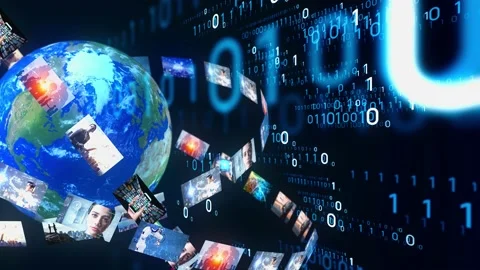 Global communication network concept. Digital transformation. Stock Footage 131163049