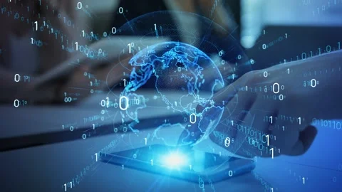 Global communication network concept. Digital transformation. Stock Footage 148794332