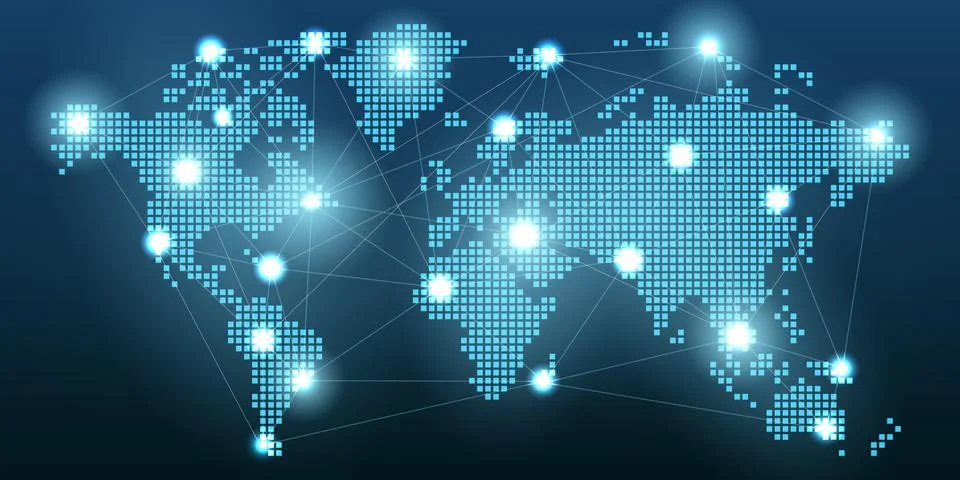 Global communication network concept イラスト素材