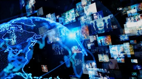 Global communication network concept. Social media. Worldwide business. Stock Footage 120434292