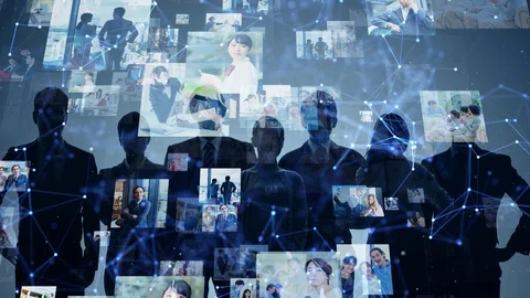 Global communication network concept. Social media. Worldwide business. Stock Footage 121304755