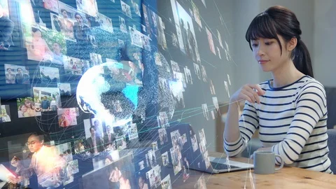 Global communication network concept. Social media. Worldwide business. Vidéo 122016117