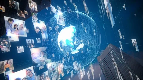 Global communication network concept. Worldwide business. Stock-Footage 122494018