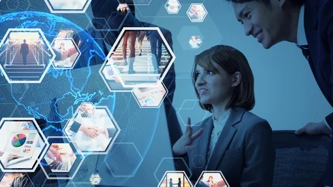 Global communication network concept. Worldwide business. Stock Footage 124730351