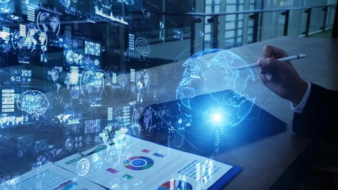 Global communication network concept. Worldwide business. Management strategy. Stock Footage 125039273