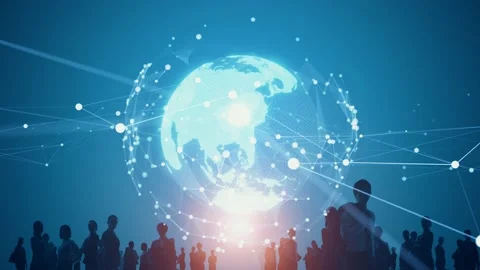 Global communication network concept. Worldwide business. Human resources. Stock Footage 158052003