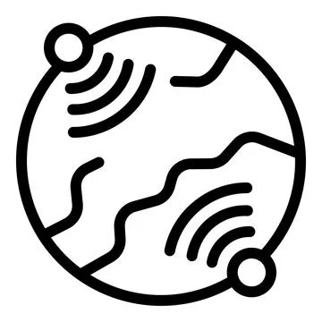 Global communication network connecting two points on earth Stock Illustration