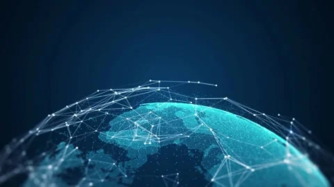 Global communication network. globe with dot connect concept Environmental Big Stock Footage 334651959