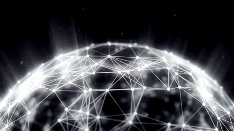 Global communication network. globe with dot connect concept Environmental Big Stock-Footage 334651996
