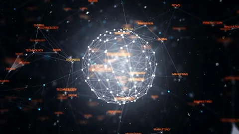 Global communication network. globe with dot connect concept Environmental Big 库存影片 334652893