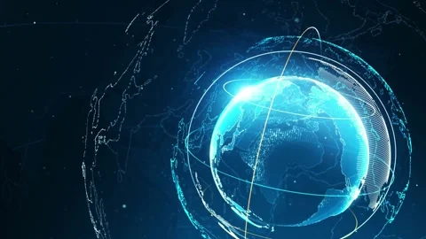Global communication network. globe with dot connect concept Environmental Big Stock-Footage 334652941