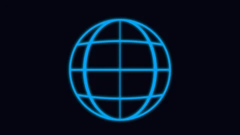 Global Communication Network Icon Animation for Technology Concepts Stock Footage 341483207