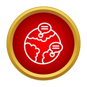 Global communication network icon spreading international chat 스톡 일러스트