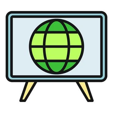 Global communication network screen showing the internet イラスト素材
