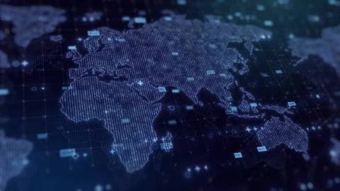 Global communication network, technology for internet business, concept of .. Stock Footage 273569815